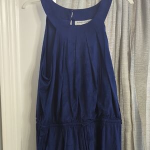 Emma & Michele Royal Blue Pleated Sleeveless Romper